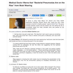 Medical Doctor Warns that “Bacterial Pneumonias Are on the Rise” from Mask Wearing - Global Research.png